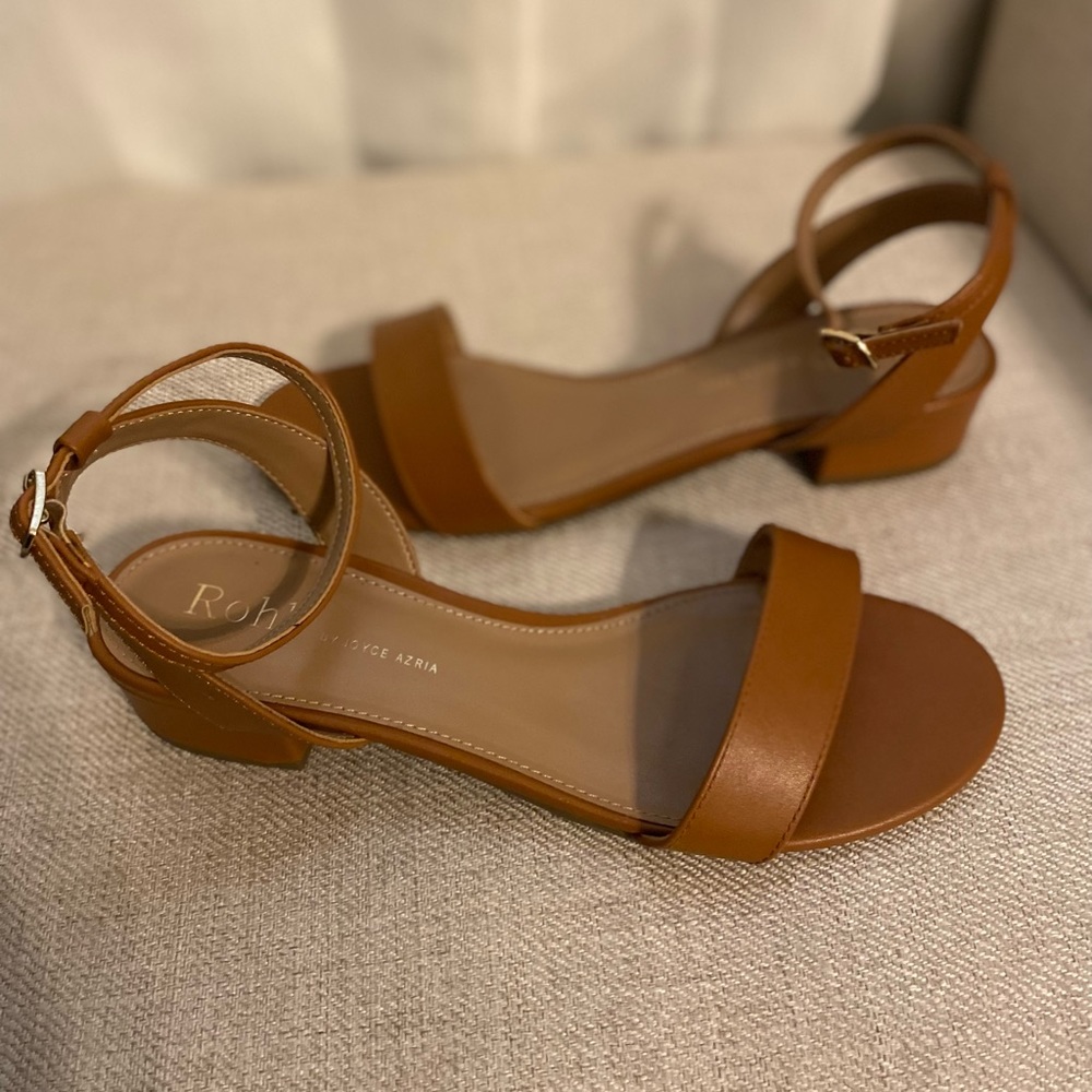 Brand new, never worn low heel sandals